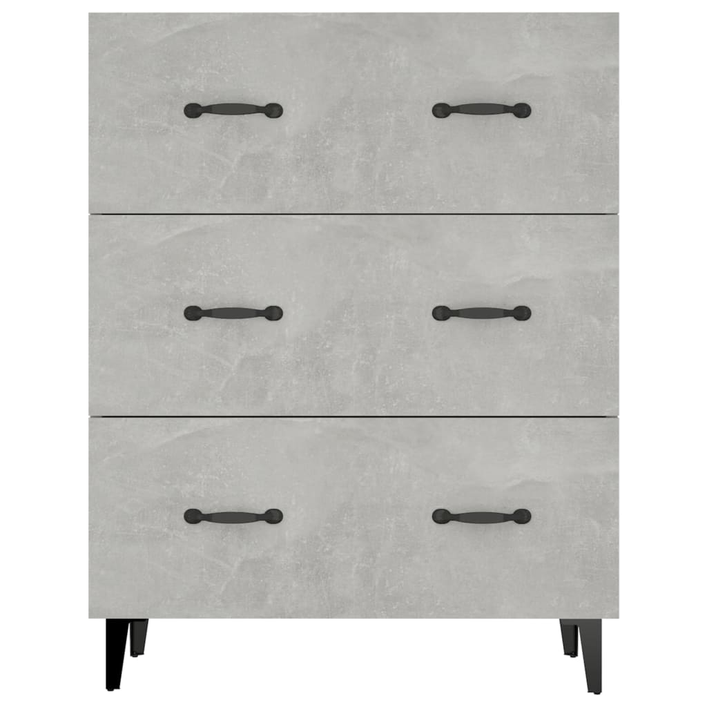 Dressoir 69,5x34x90 cm bewerkt hout betongrijs is nu te koop bij PeponiXL, paradijselijk wonen!