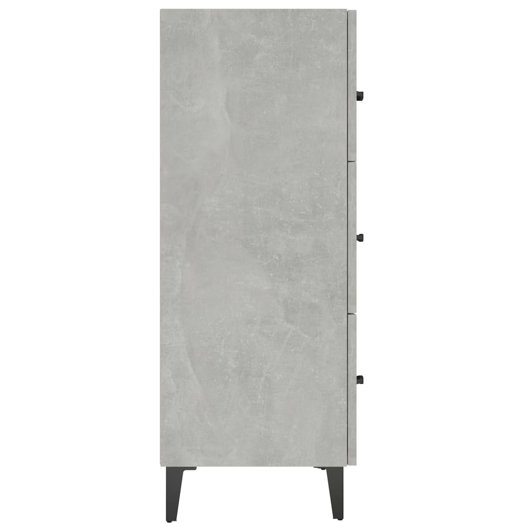 Dressoir 69,5x34x90 cm bewerkt hout betongrijs is nu te koop bij PeponiXL, paradijselijk wonen!