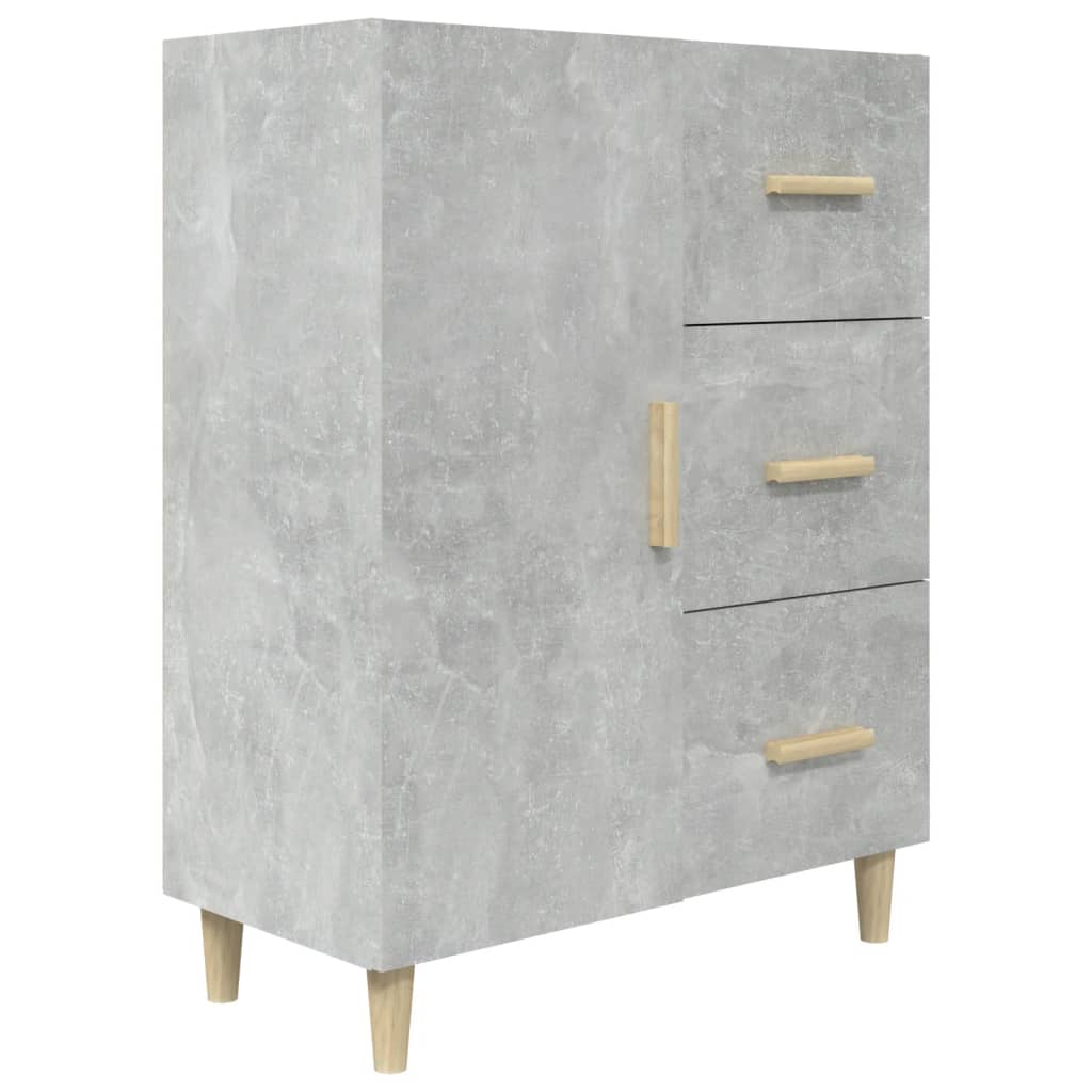 Dressoir 69,5x34x90 cm bewerkt hout betongrijs is nu te koop bij PeponiXL, paradijselijk wonen!