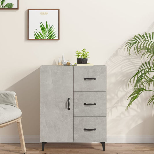 Dressoir 69,5x34x90 cm bewerkt hout betongrijs is nu te koop bij PeponiXL, paradijselijk wonen!