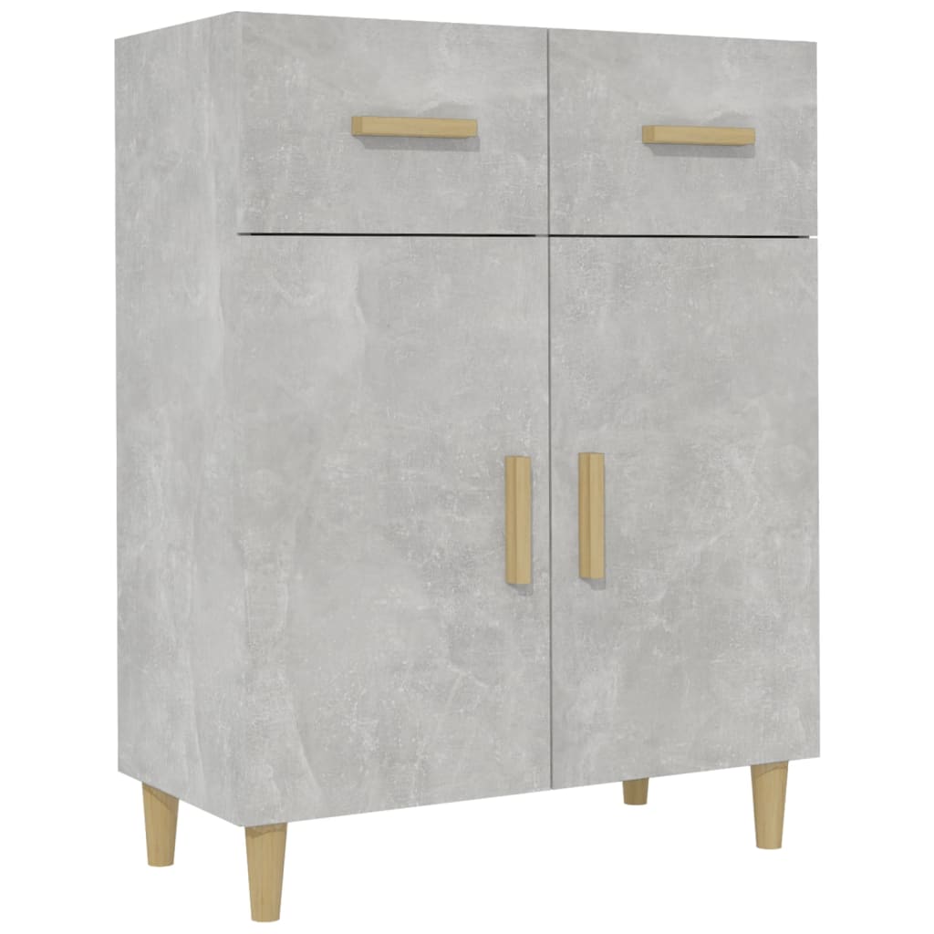 Dressoir 69,5x34x89 cm bewerkt hout betongrijs is nu te koop bij PeponiXL, paradijselijk wonen!