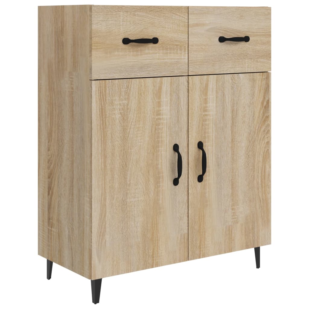 Dressoir 69,5x34x90 cm bewerkt hout sonoma eikenkleurig is nu te koop bij PeponiXL, paradijselijk wonen!