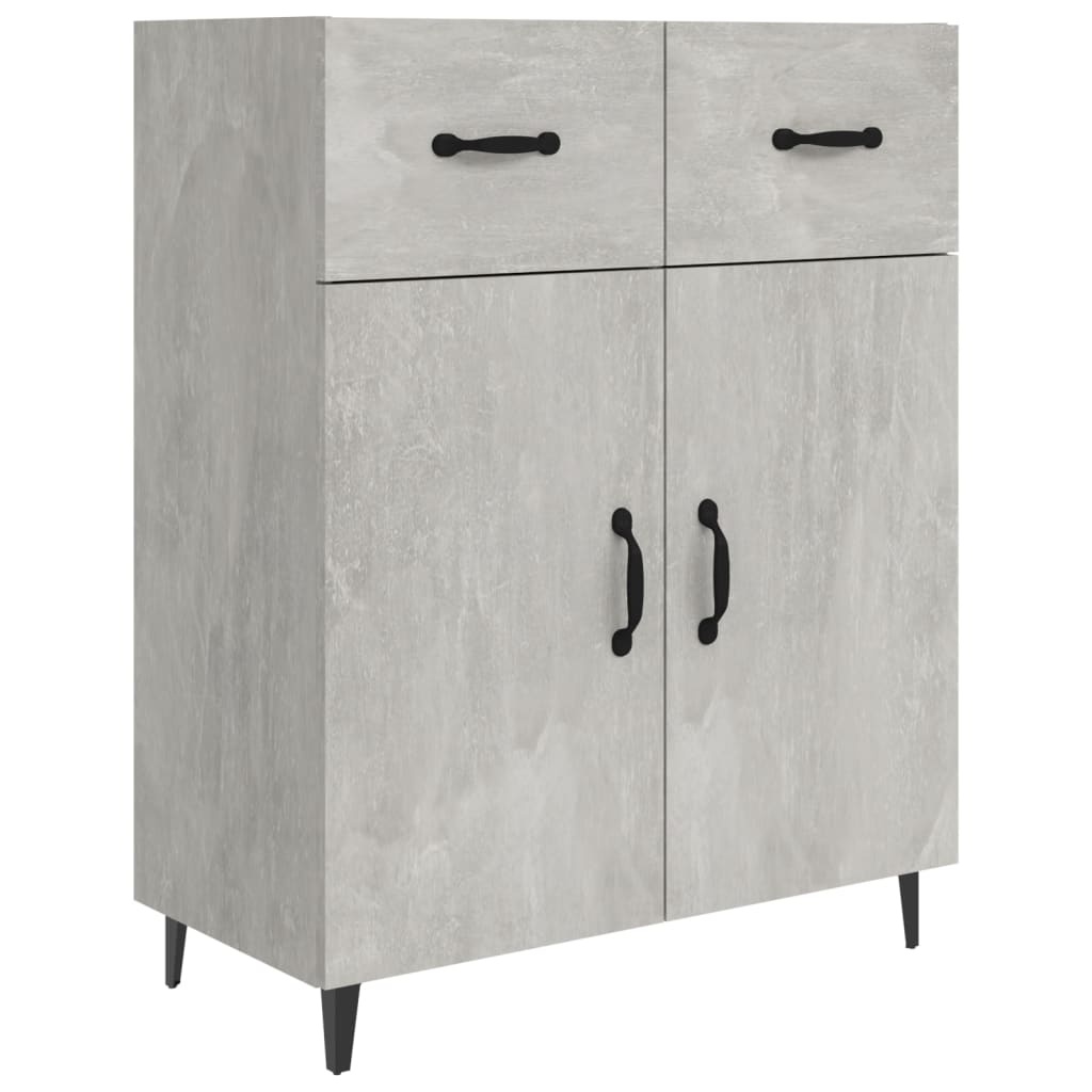 Dressoir 69,5x34x90 cm bewerkt hout betongrijs is nu te koop bij PeponiXL, paradijselijk wonen!