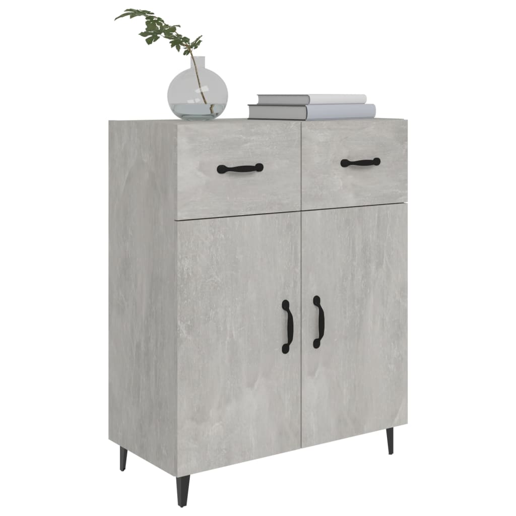 Dressoir 69,5x34x90 cm bewerkt hout betongrijs is nu te koop bij PeponiXL, paradijselijk wonen!