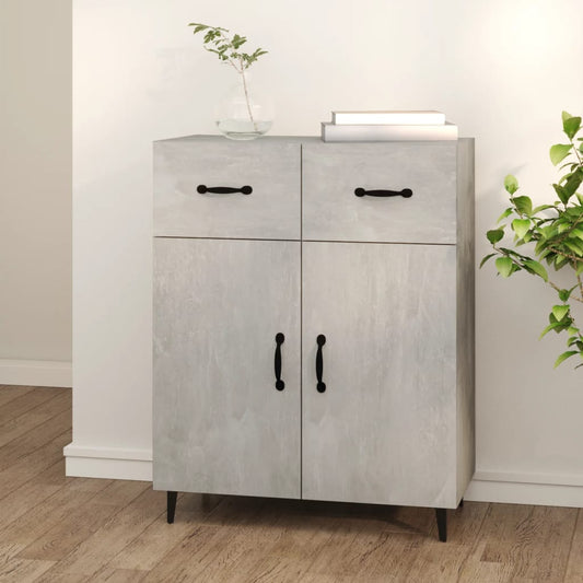 Dressoir 69,5x34x90 cm bewerkt hout betongrijs is nu te koop bij PeponiXL, paradijselijk wonen!
