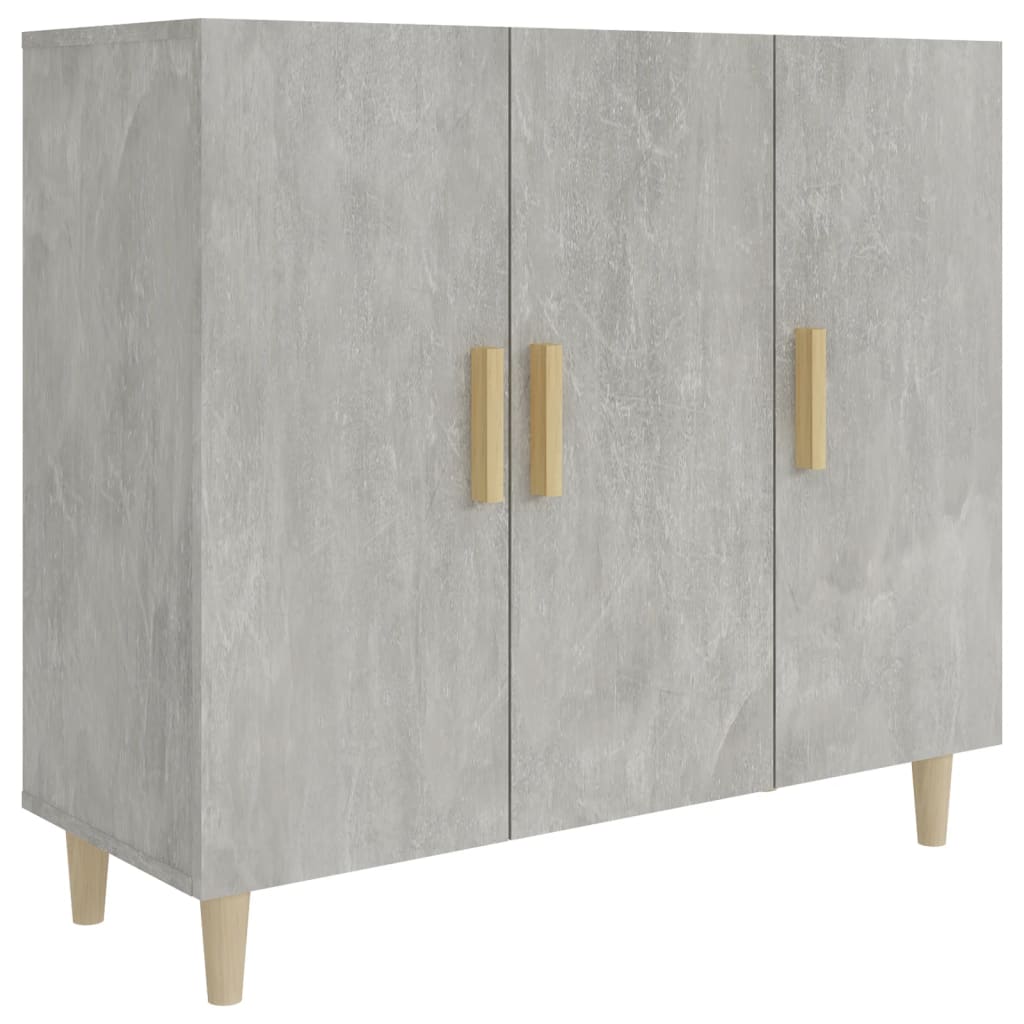 Dressoir 90x34x80 cm bewerkt hout betongrijs is nu te koop bij PeponiXL, paradijselijk wonen!