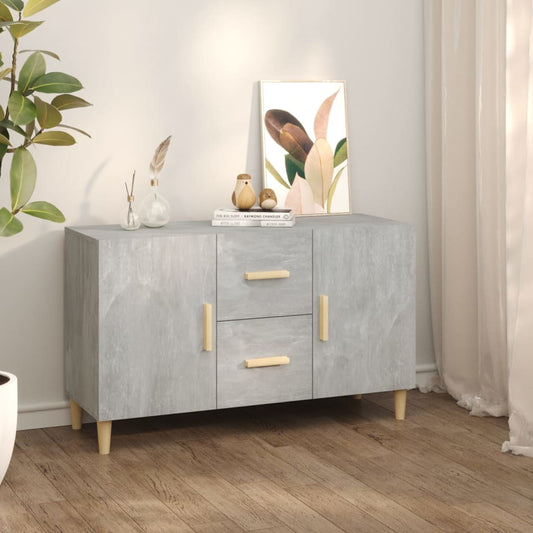 Dressoir 100x36x60 cm bewerkt hout betongrijs is nu te koop bij PeponiXL, paradijselijk wonen!