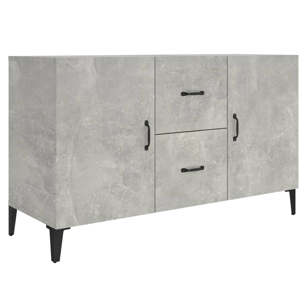 Dressoir 100x36x60 cm bewerkt hout betongrijs is nu te koop bij PeponiXL, paradijselijk wonen!