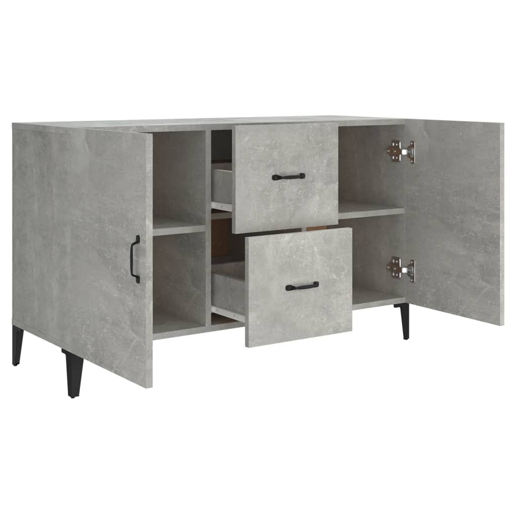 Dressoir 100x36x60 cm bewerkt hout betongrijs is nu te koop bij PeponiXL, paradijselijk wonen!