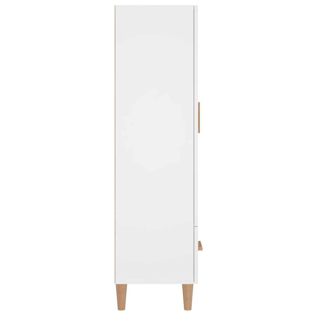 Hoge kast 70x31x115 cm bewerkt hout wit is nu te koop bij PeponiXL, paradijselijk wonen!