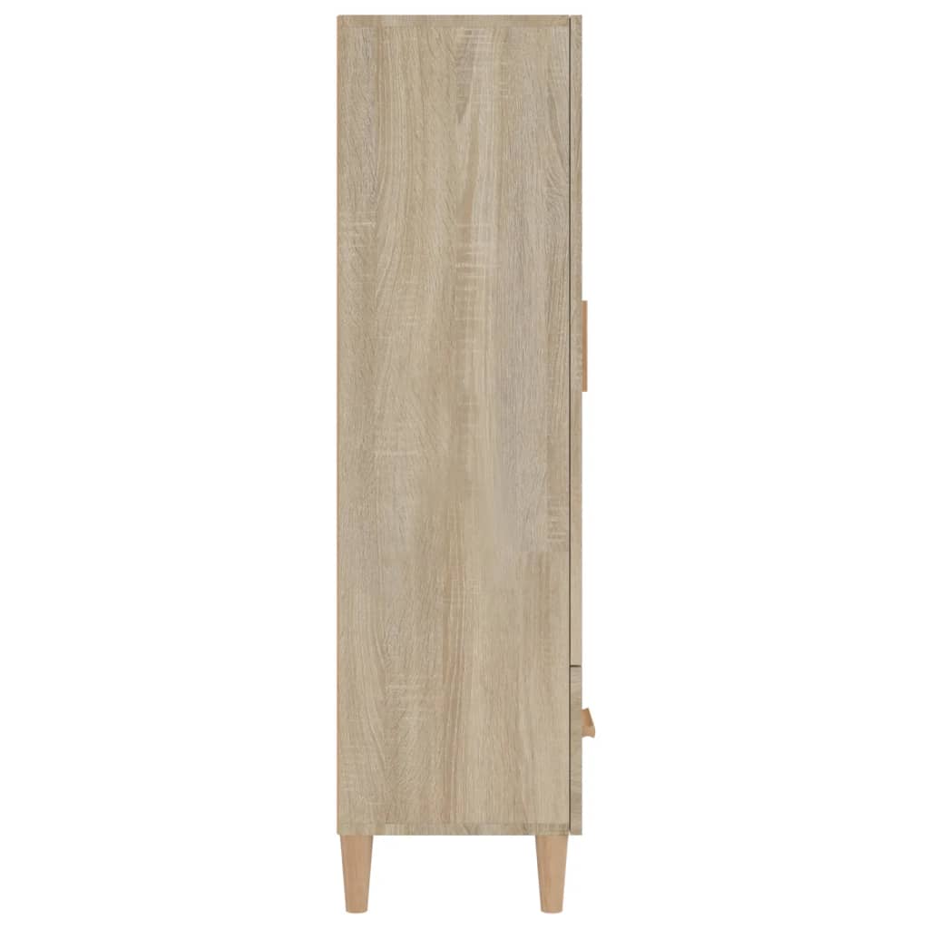 Hoge kast 70x31x115 cm bewerkt hout sonoma eikenkleurig is nu te koop bij PeponiXL, paradijselijk wonen!