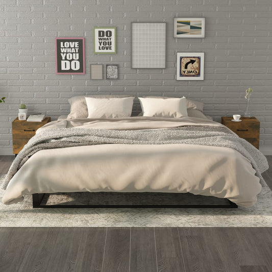 Nachtkastjes 2 st 40x35x47,5 cm gerookt eikenkleurig is nu te koop bij PeponiXL, paradijselijk wonen!