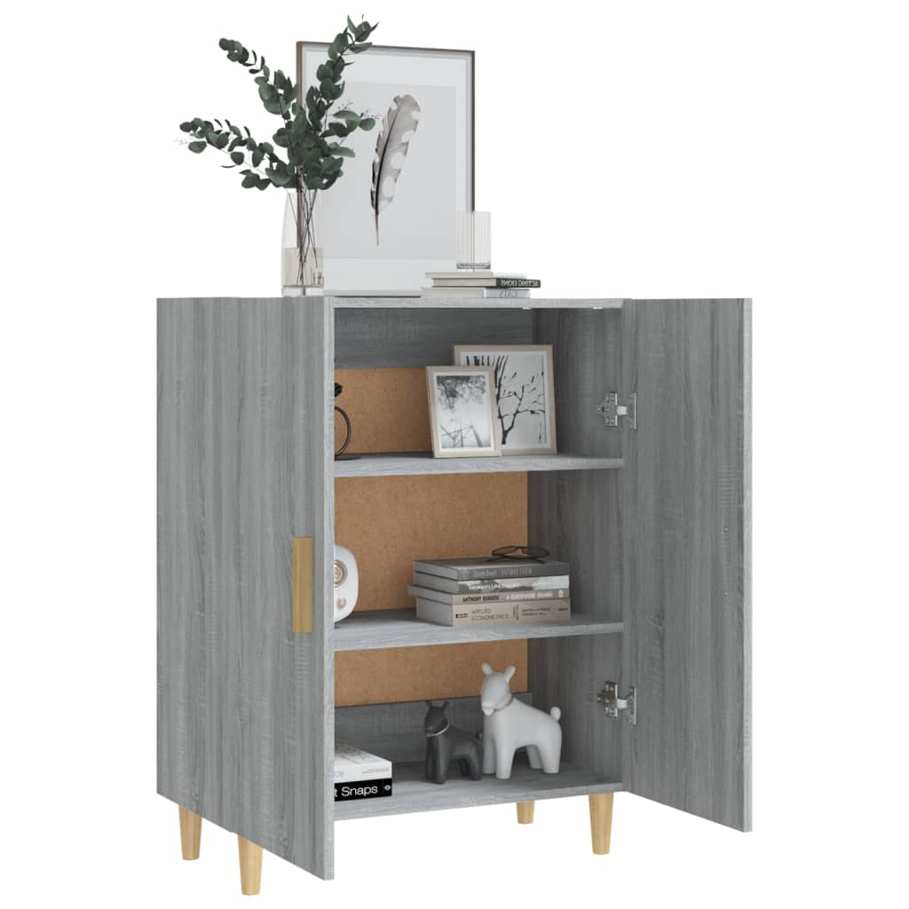 Dressoir 70x34x90 cm bewerkt hout grijs sonoma eikenkleurig is nu te koop bij PeponiXL, paradijselijk wonen!
