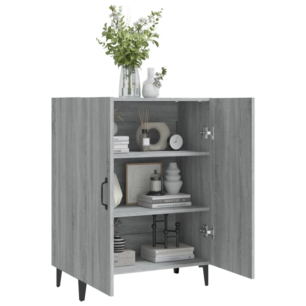 Dressoir 70x34x90 cm bewerkt hout grijs sonoma eikenkleurig is nu te koop bij PeponiXL, paradijselijk wonen!