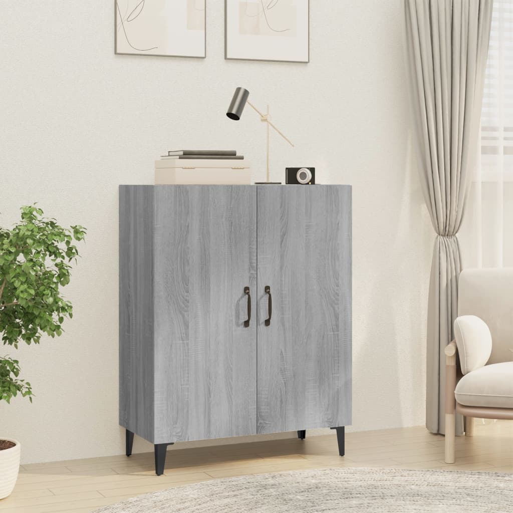 Dressoir 70x34x90 cm bewerkt hout grijs sonoma eikenkleurig is nu te koop bij PeponiXL, paradijselijk wonen!