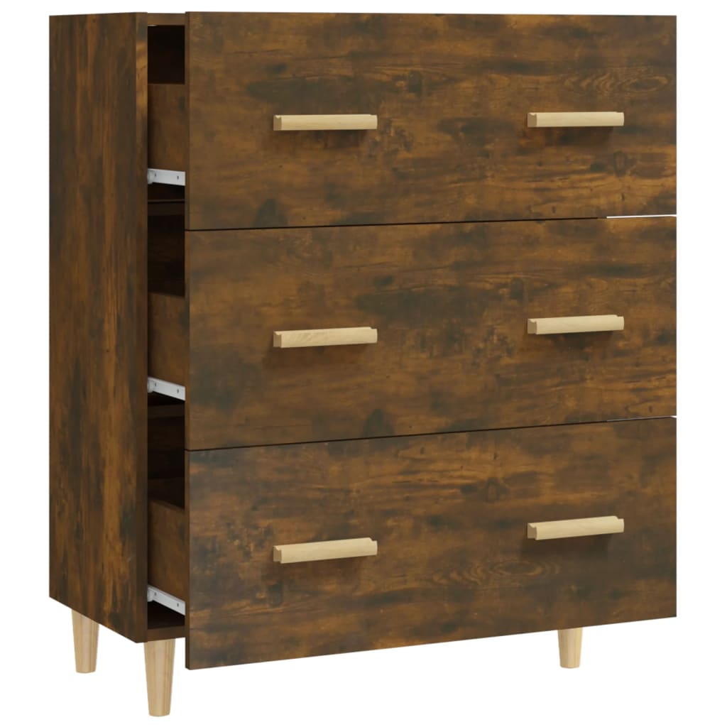 Dressoir 70x34x90 cm bewerkt hout gerookt eikenkleurig is nu te koop bij PeponiXL, paradijselijk wonen!