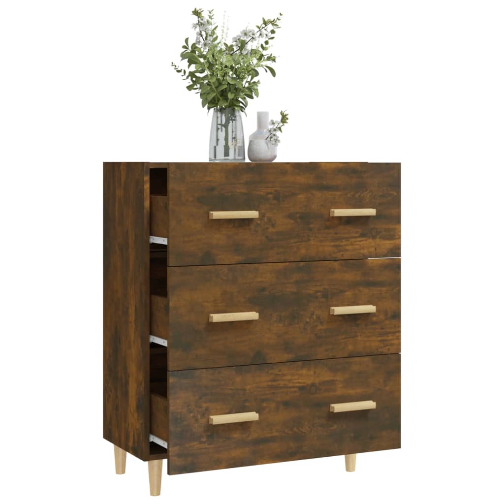 Dressoir 70x34x90 cm bewerkt hout gerookt eikenkleurig is nu te koop bij PeponiXL, paradijselijk wonen!