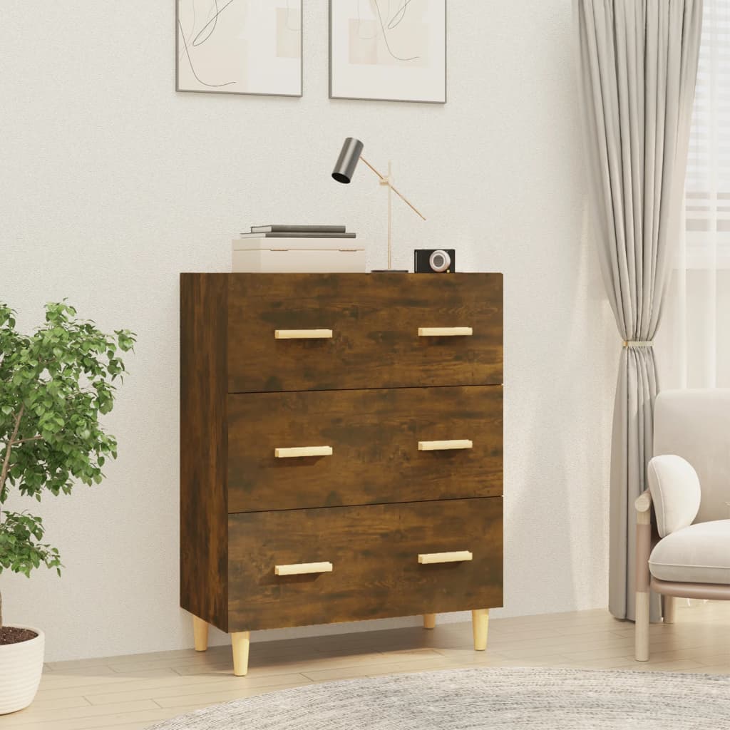 Dressoir 70x34x90 cm bewerkt hout gerookt eikenkleurig is nu te koop bij PeponiXL, paradijselijk wonen!