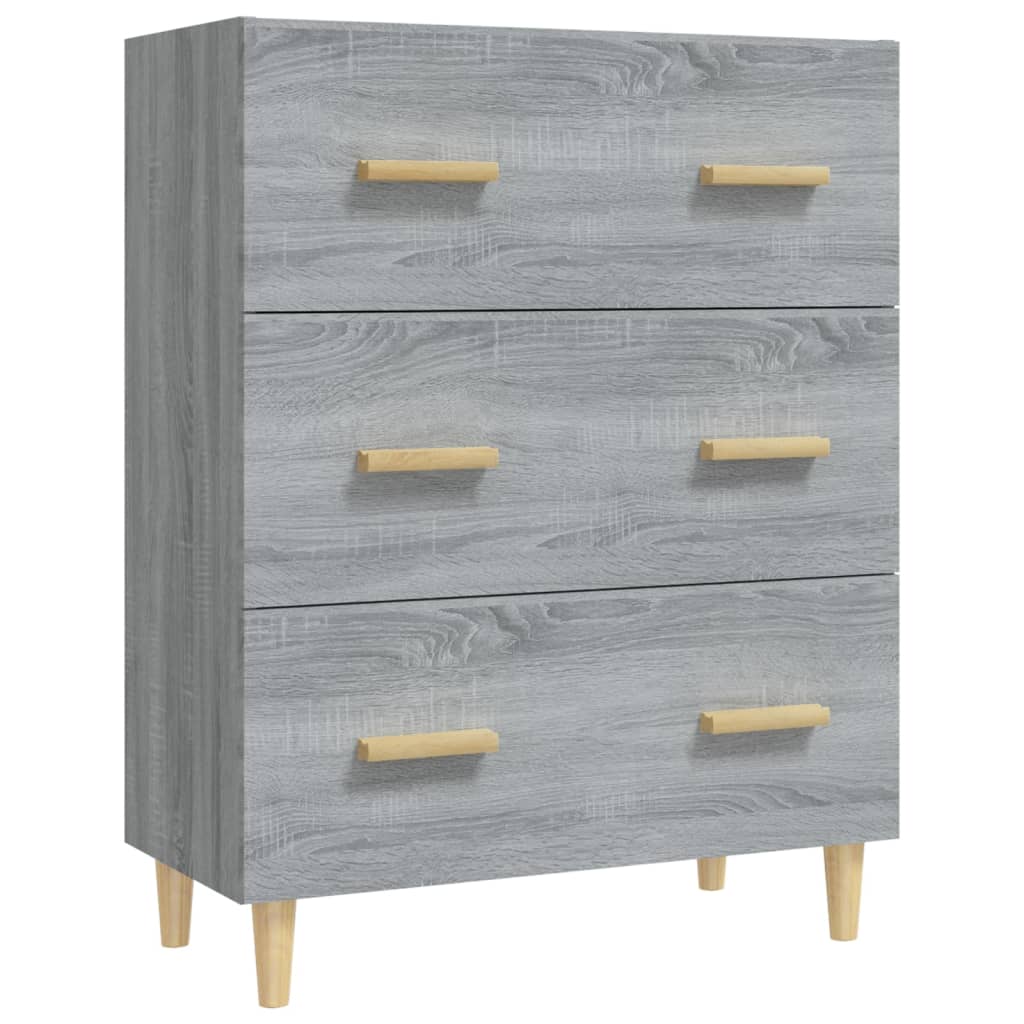 Dressoir 70x34x90 cm bewerkt hout grijs sonoma eikenkleurig is nu te koop bij PeponiXL, paradijselijk wonen!