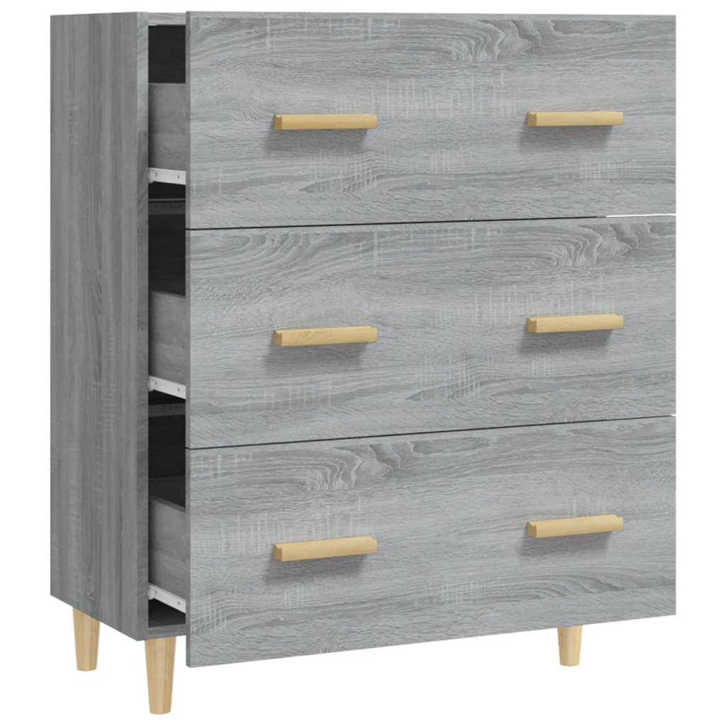 Dressoir 70x34x90 cm bewerkt hout grijs sonoma eikenkleurig is nu te koop bij PeponiXL, paradijselijk wonen!