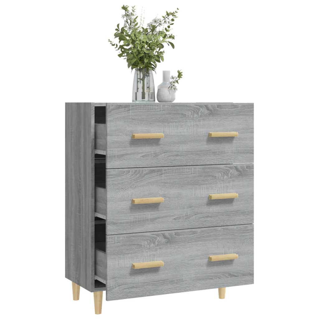 Dressoir 70x34x90 cm bewerkt hout grijs sonoma eikenkleurig is nu te koop bij PeponiXL, paradijselijk wonen!