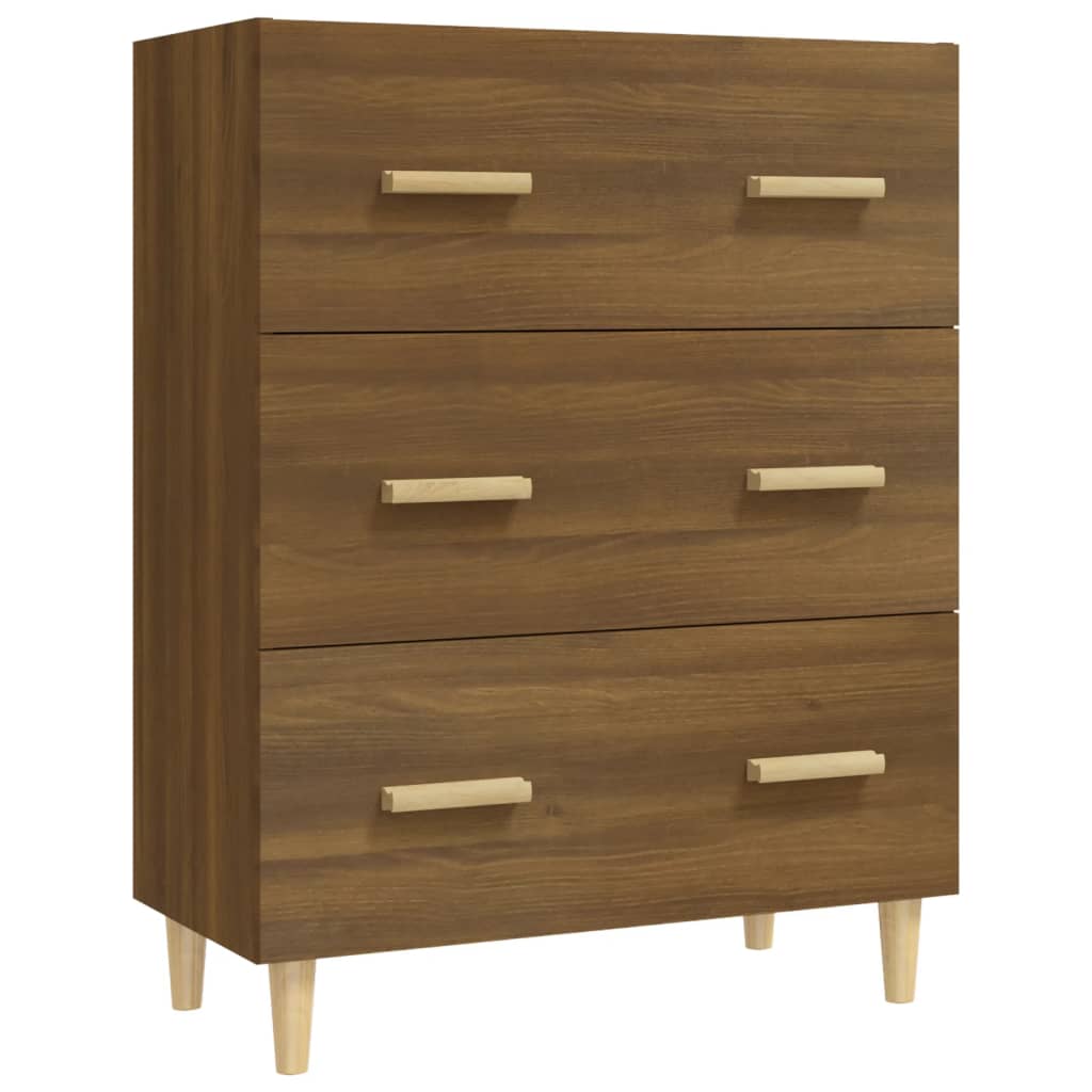Dressoir 70x34x90 cm bewerkt hout bruin eikenkleur is nu te koop bij PeponiXL, paradijselijk wonen!