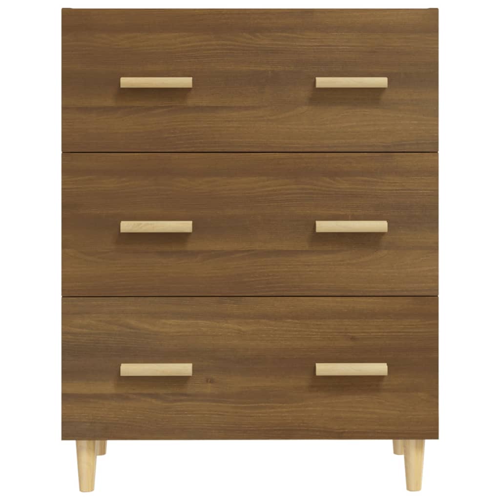 Dressoir 70x34x90 cm bewerkt hout bruin eikenkleur is nu te koop bij PeponiXL, paradijselijk wonen!
