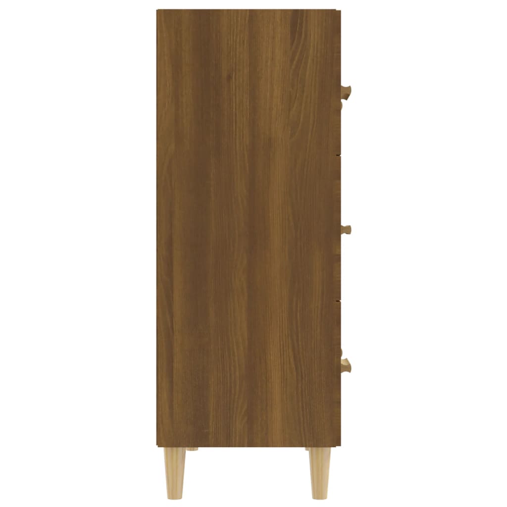 Dressoir 70x34x90 cm bewerkt hout bruin eikenkleur is nu te koop bij PeponiXL, paradijselijk wonen!