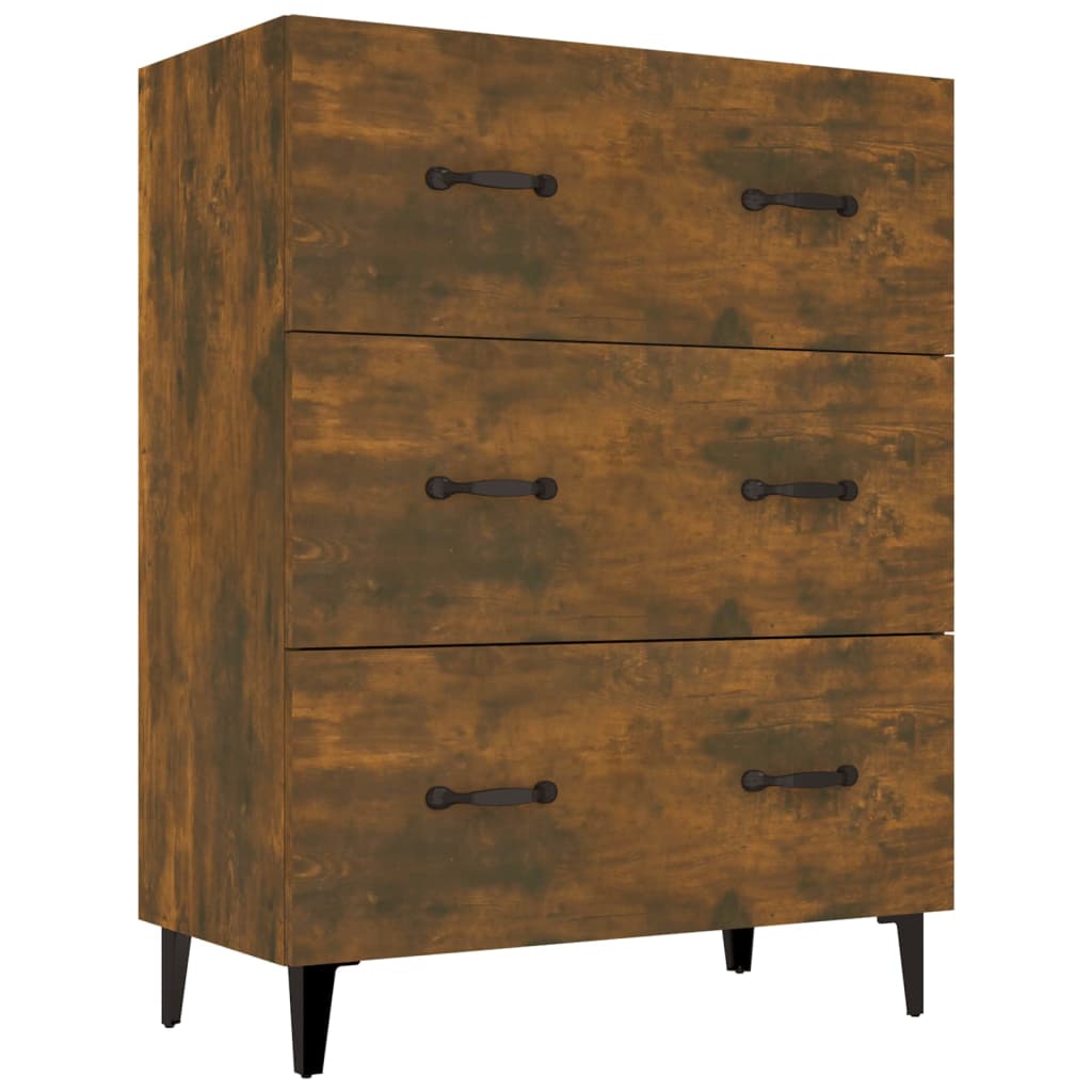 Dressoir 69,5x34x90 cm bewerkt hout gerookt eikenkleurig is nu te koop bij PeponiXL, paradijselijk wonen!