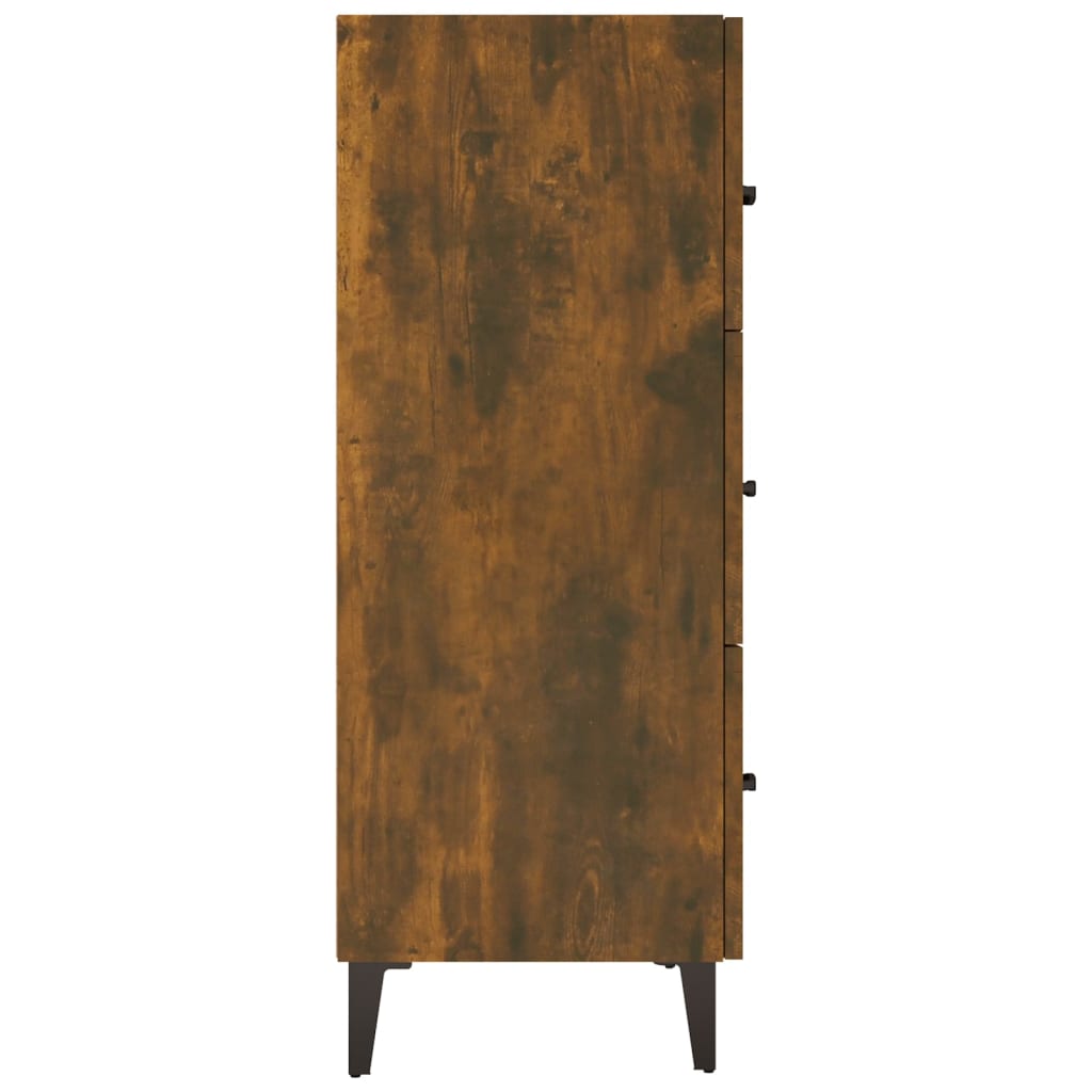 Dressoir 69,5x34x90 cm bewerkt hout gerookt eikenkleurig is nu te koop bij PeponiXL, paradijselijk wonen!