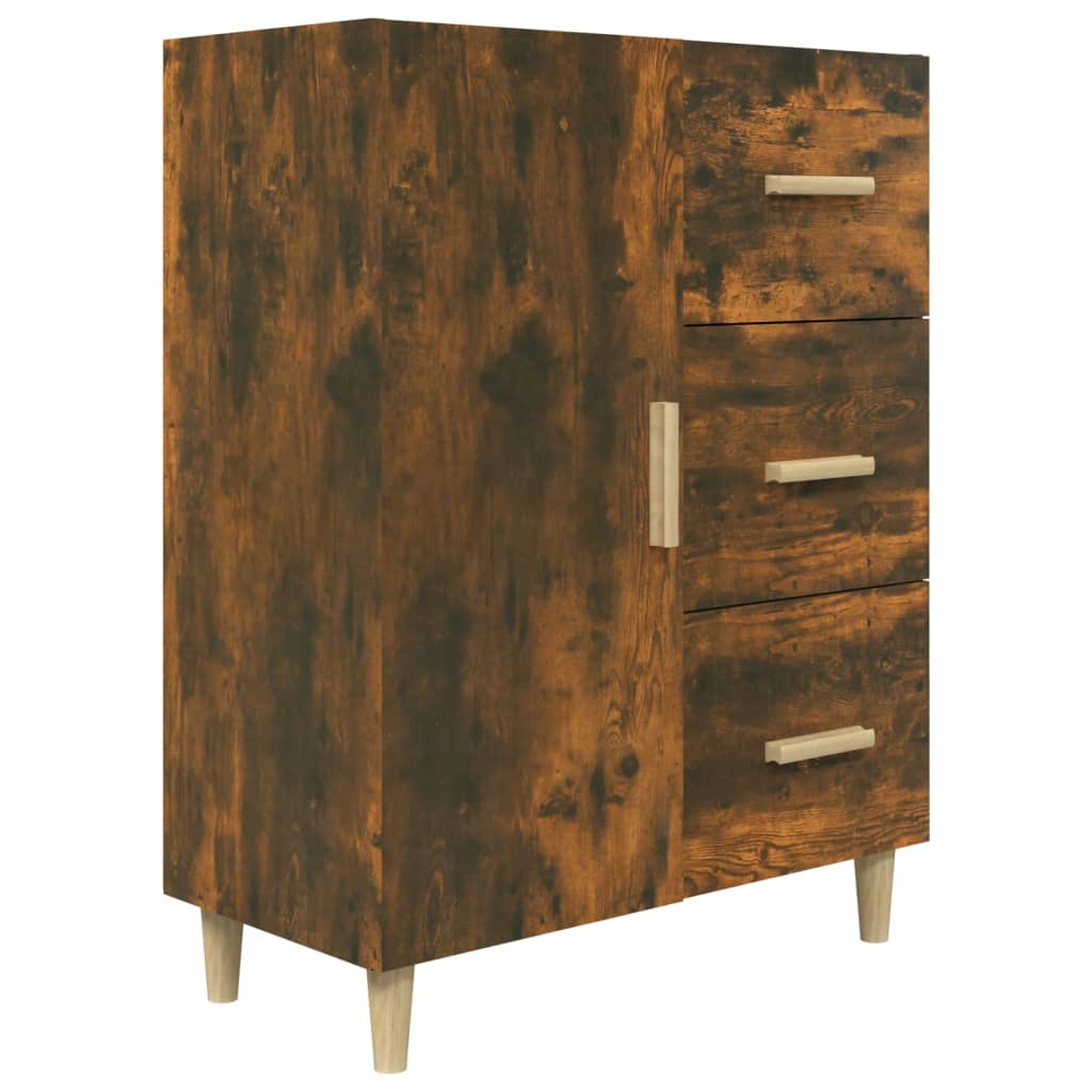 Dressoir 69,5x34x90 cm bewerkt hout gerookt eikenkleurig is nu te koop bij PeponiXL, paradijselijk wonen!