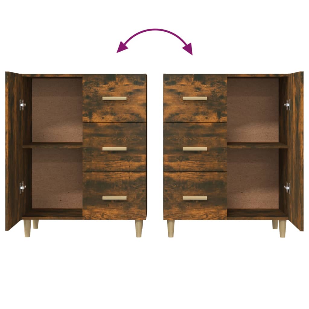 Dressoir 69,5x34x90 cm bewerkt hout gerookt eikenkleurig is nu te koop bij PeponiXL, paradijselijk wonen!