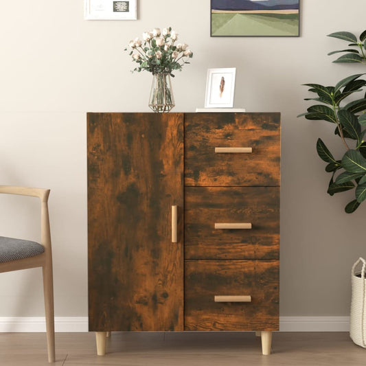 Dressoir 69,5x34x90 cm bewerkt hout gerookt eikenkleurig is nu te koop bij PeponiXL, paradijselijk wonen!