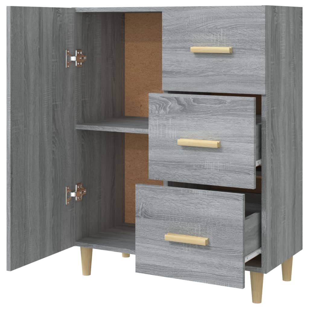 Dressoir 69,5x34x90 cm bewerkt hout grijs sonoma eikenkleurig is nu te koop bij PeponiXL, paradijselijk wonen!