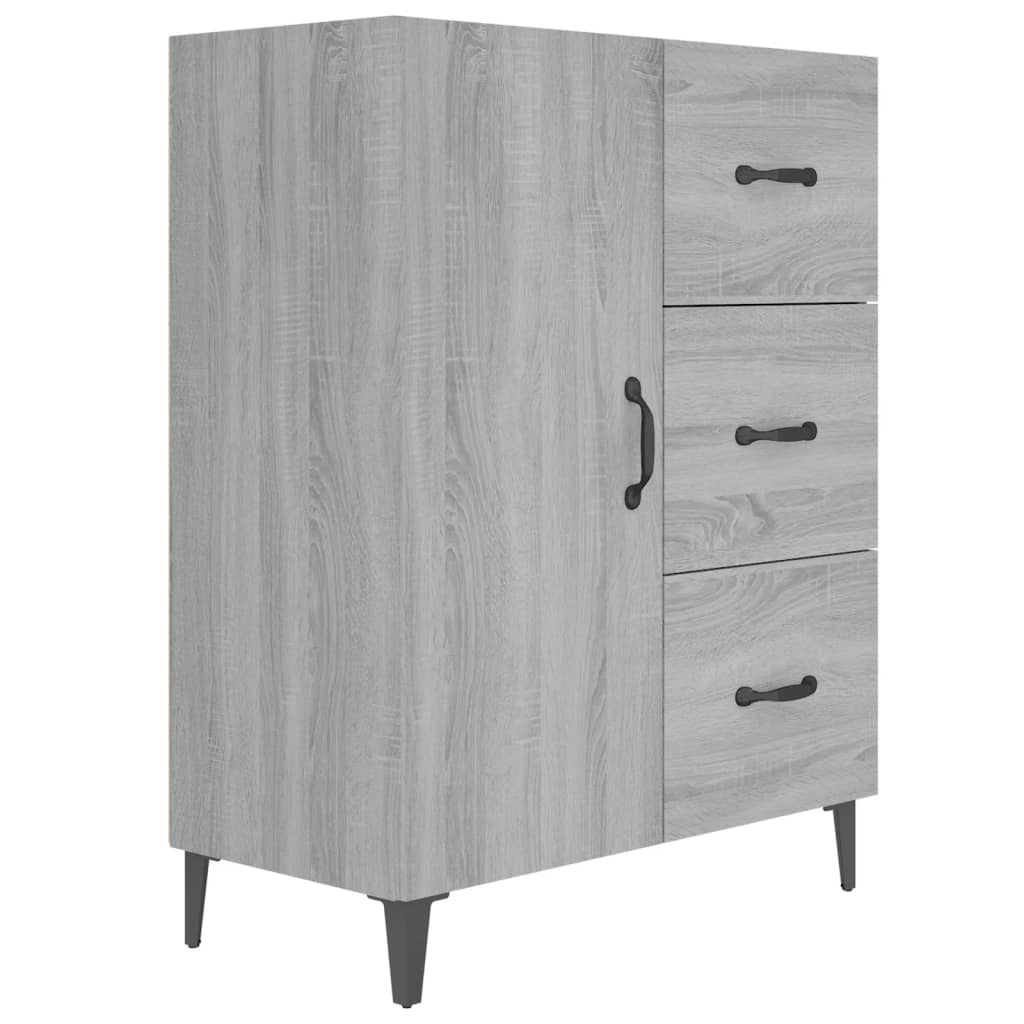 Dressoir 69,5x34x90 cm bewerkt hout grijs sonoma eikenkleurig is nu te koop bij PeponiXL, paradijselijk wonen!
