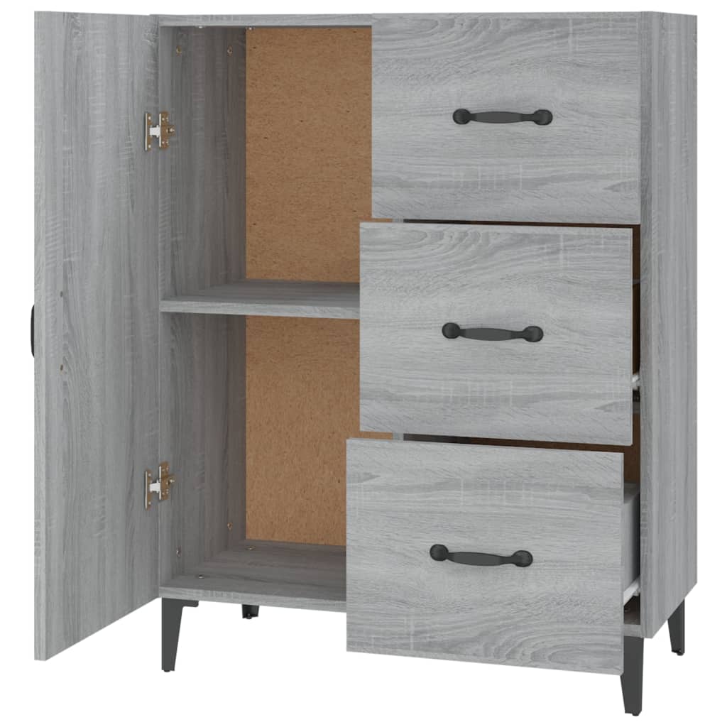 Dressoir 69,5x34x90 cm bewerkt hout grijs sonoma eikenkleurig is nu te koop bij PeponiXL, paradijselijk wonen!