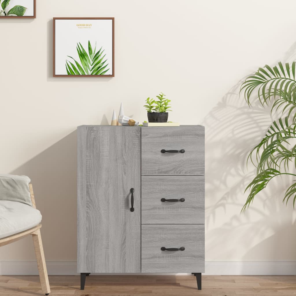 Dressoir 69,5x34x90 cm bewerkt hout grijs sonoma eikenkleurig is nu te koop bij PeponiXL, paradijselijk wonen!