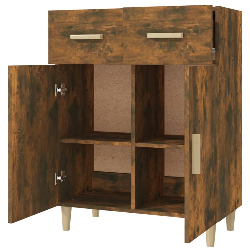 Dressoir 69,5x34x89 cm bewerkt hout gerookt eikenkleurig is nu te koop bij PeponiXL, paradijselijk wonen!