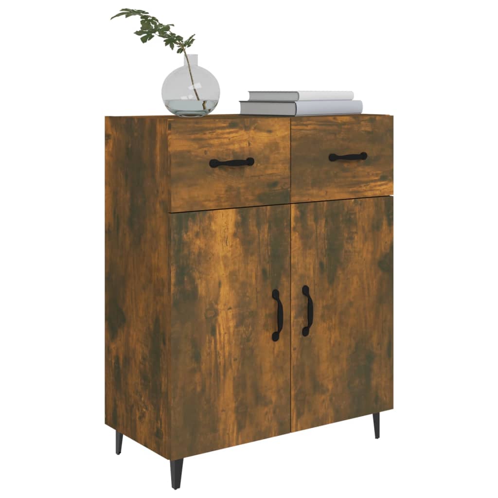 Dressoir 69,5x34x90 cm bewerkt hout gerookt eikenkleurig is nu te koop bij PeponiXL, paradijselijk wonen!