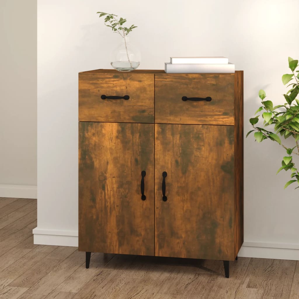 Dressoir 69,5x34x90 cm bewerkt hout gerookt eikenkleurig is nu te koop bij PeponiXL, paradijselijk wonen!