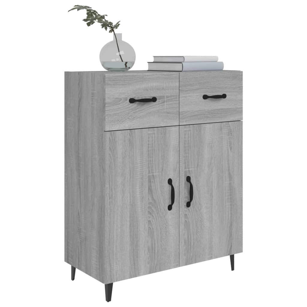 Dressoir 69,5x34x90 cm bewerkt hout grijs sonoma eikenkleurig is nu te koop bij PeponiXL, paradijselijk wonen!