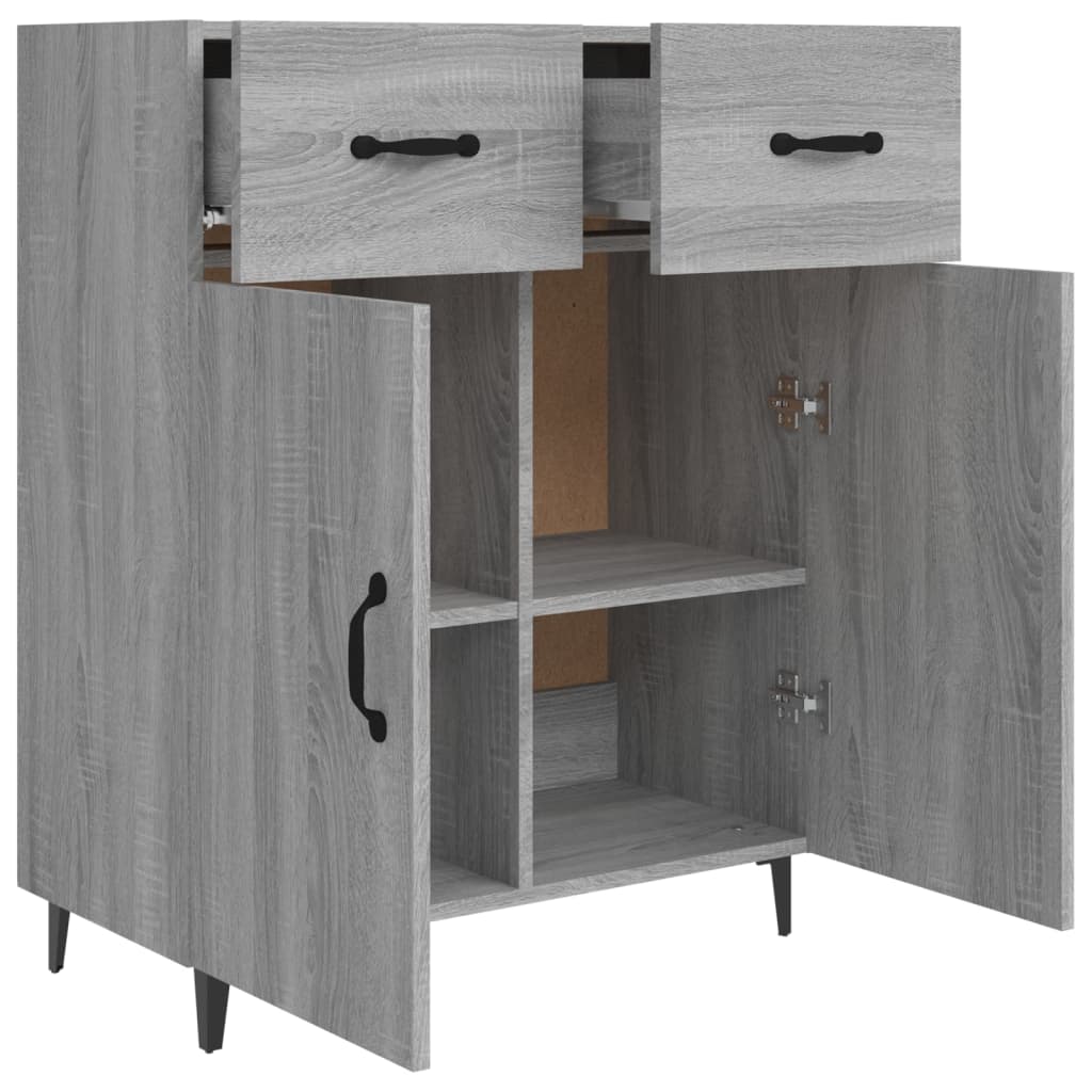 Dressoir 69,5x34x90 cm bewerkt hout grijs sonoma eikenkleurig is nu te koop bij PeponiXL, paradijselijk wonen!