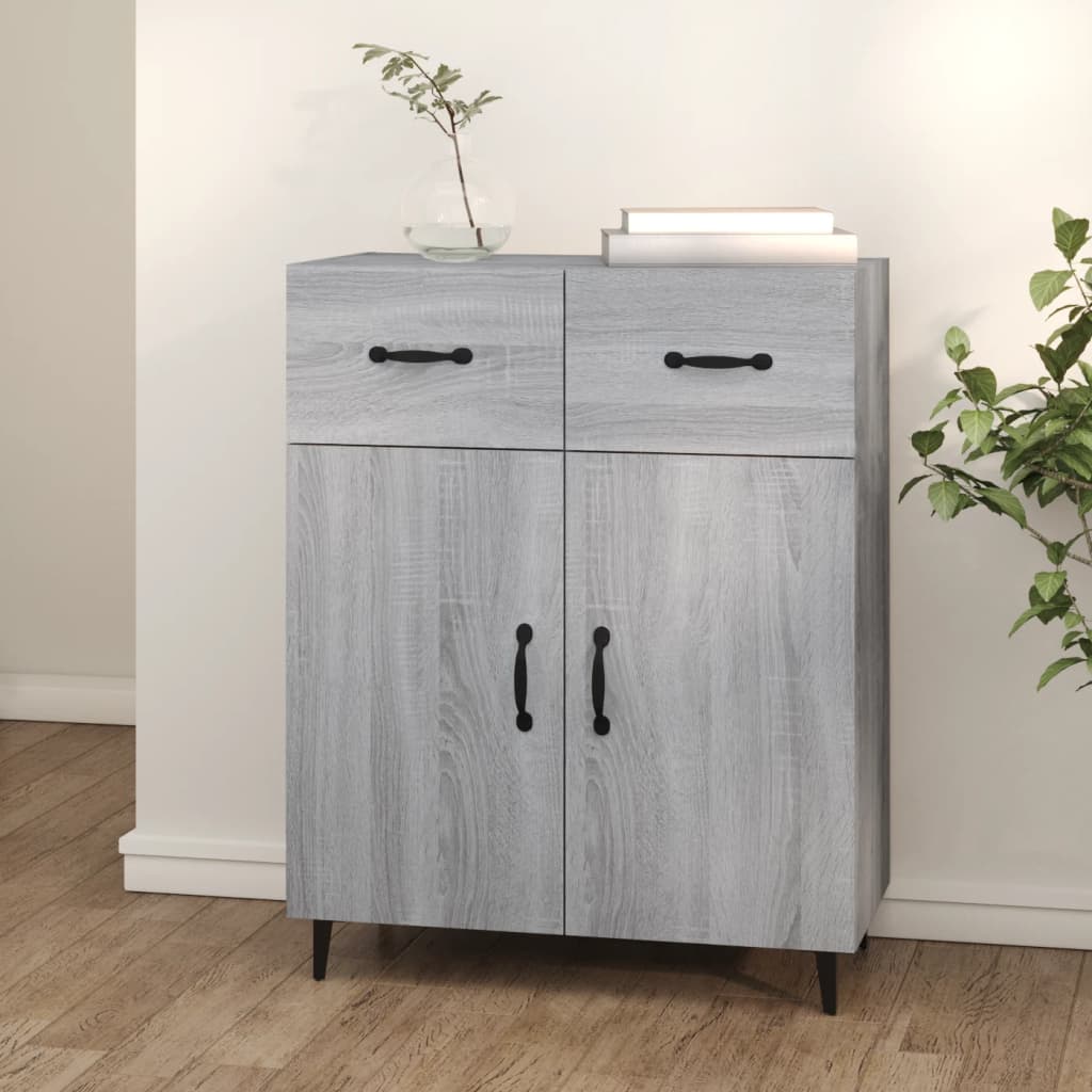 Dressoir 69,5x34x90 cm bewerkt hout grijs sonoma eikenkleurig is nu te koop bij PeponiXL, paradijselijk wonen!