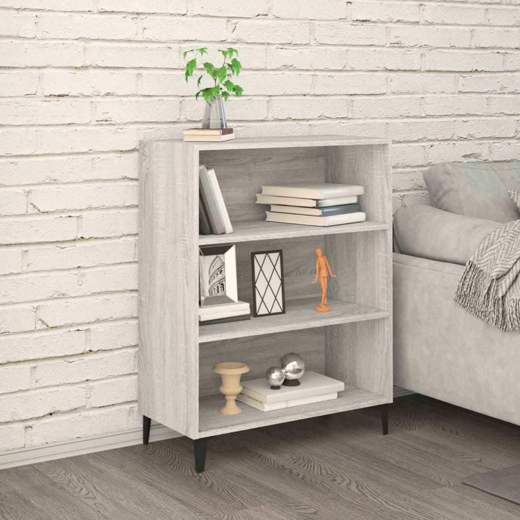 Dressoir 69,5x32,5x90 cm bewerkt hout grijs sonoma eikenkleurig is nu te koop bij PeponiXL, paradijselijk wonen!