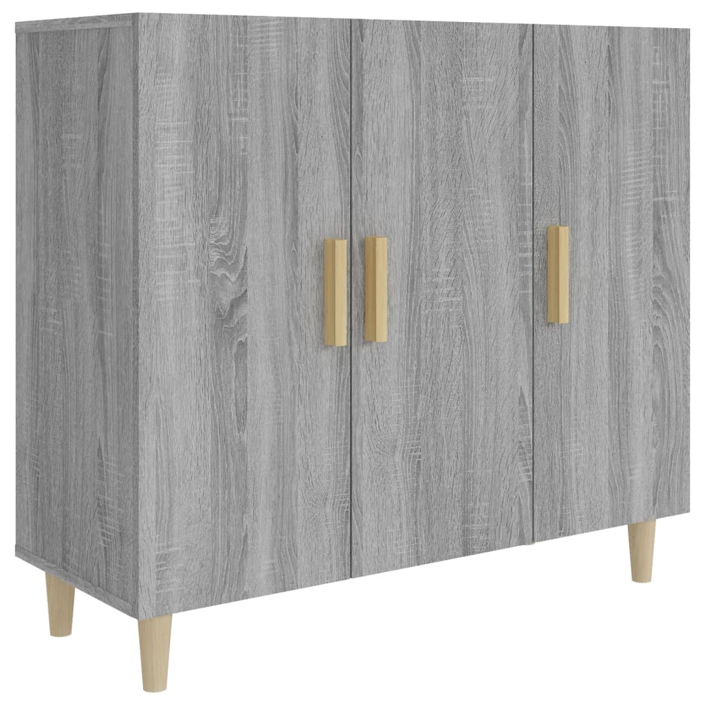 Dressoir 90x34x80 cm bewerkt hout grijs sonoma eikenkleurig is nu te koop bij PeponiXL, paradijselijk wonen!