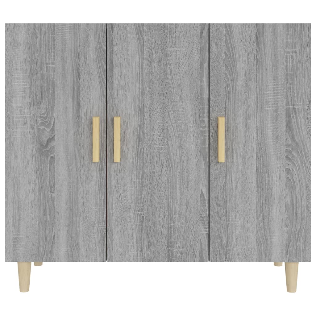 Dressoir 90x34x80 cm bewerkt hout grijs sonoma eikenkleurig is nu te koop bij PeponiXL, paradijselijk wonen!