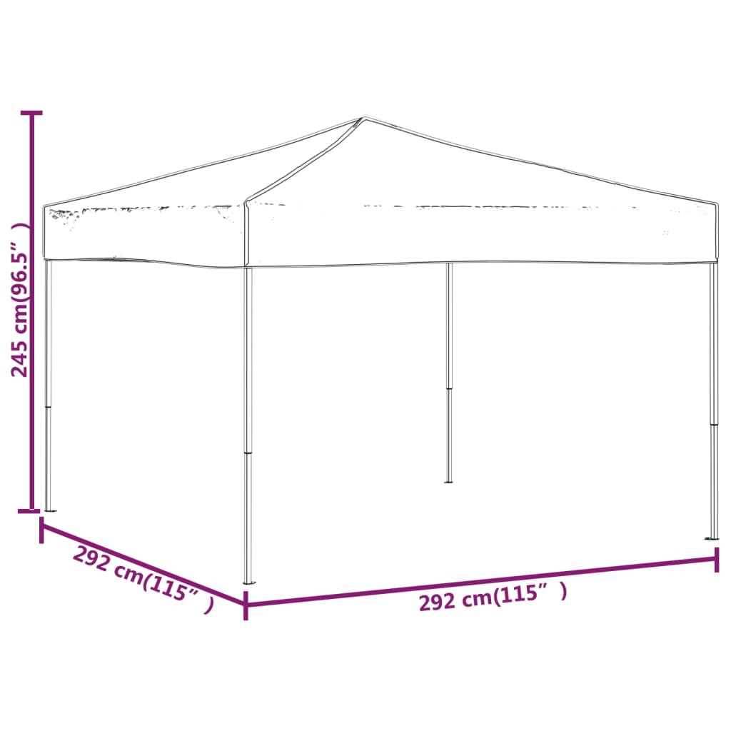 Partytent inklapbaar 3x3 m taupe is nu te koop bij PeponiXL, paradijselijk wonen!