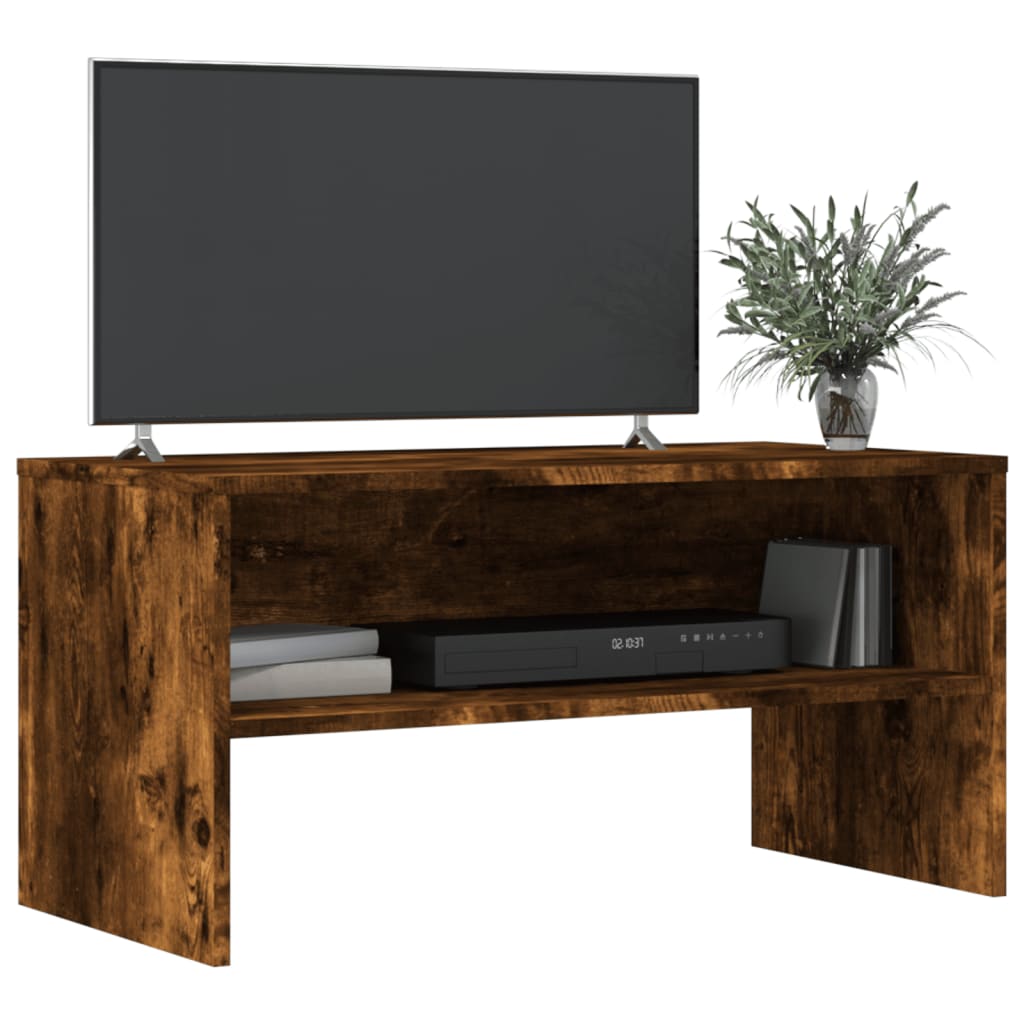 Tv-meubel 80x40x40 cm bewerkt hout gerookt eikenkleurig is nu te koop bij PeponiXL, paradijselijk wonen!