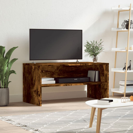 Tv-meubel 80x40x40 cm bewerkt hout gerookt eikenkleurig is nu te koop bij PeponiXL, paradijselijk wonen!