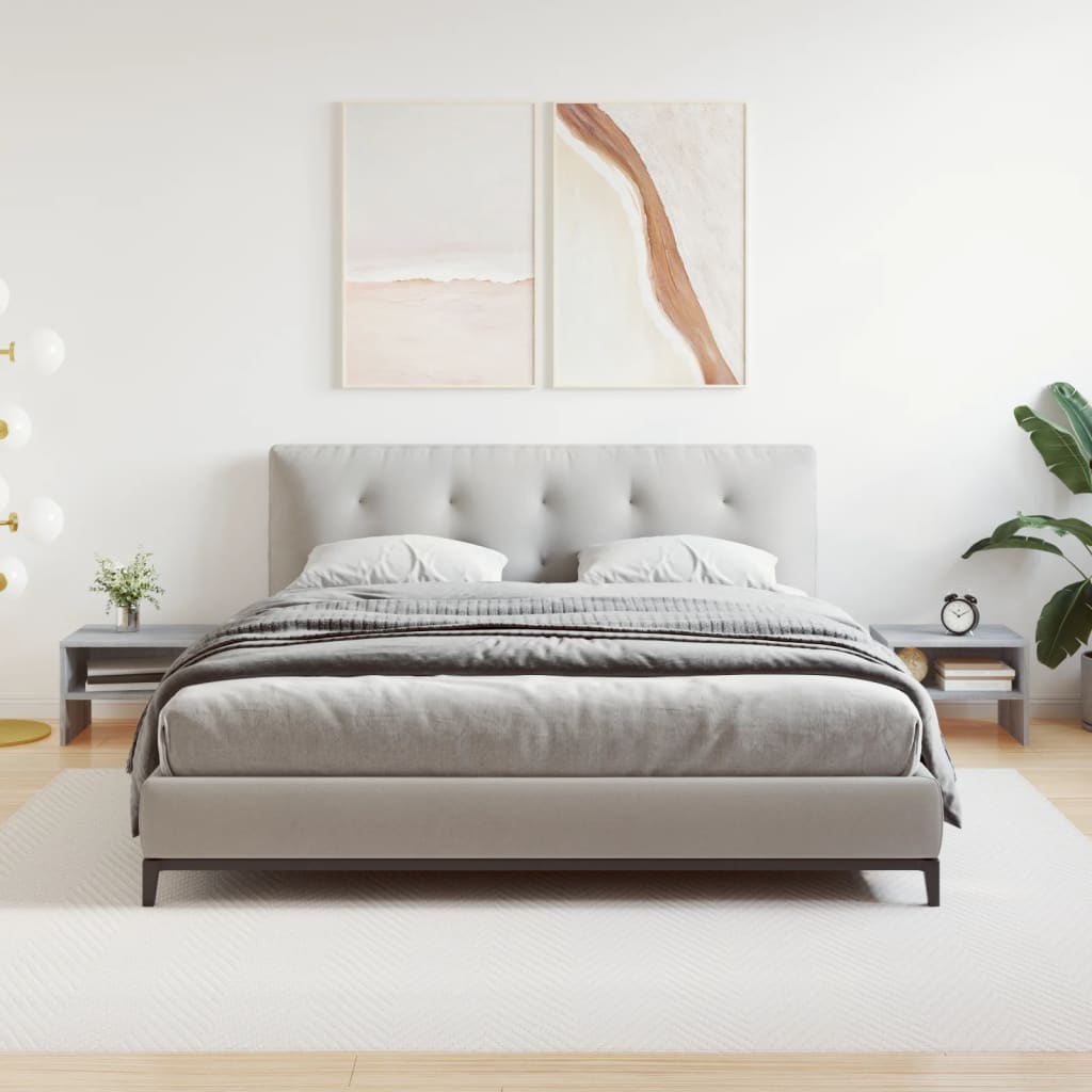 Nachtkastjes 2 st 40x30x30 cm bewerkt hout grijs sonoma eiken is nu te koop bij PeponiXL, paradijselijk wonen!